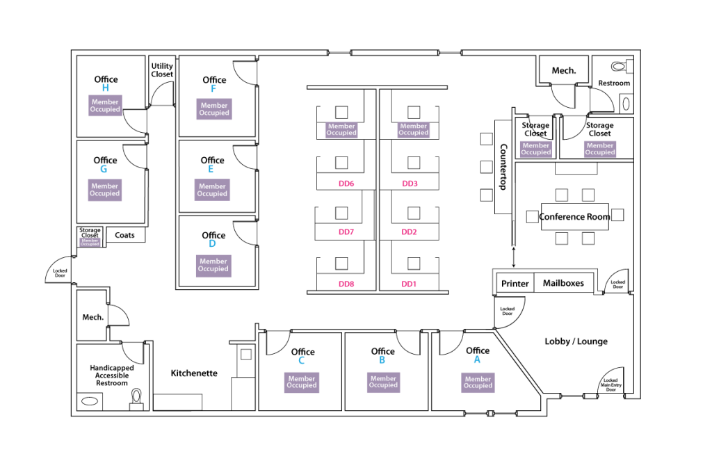 Garrett CoWorking Center Layout